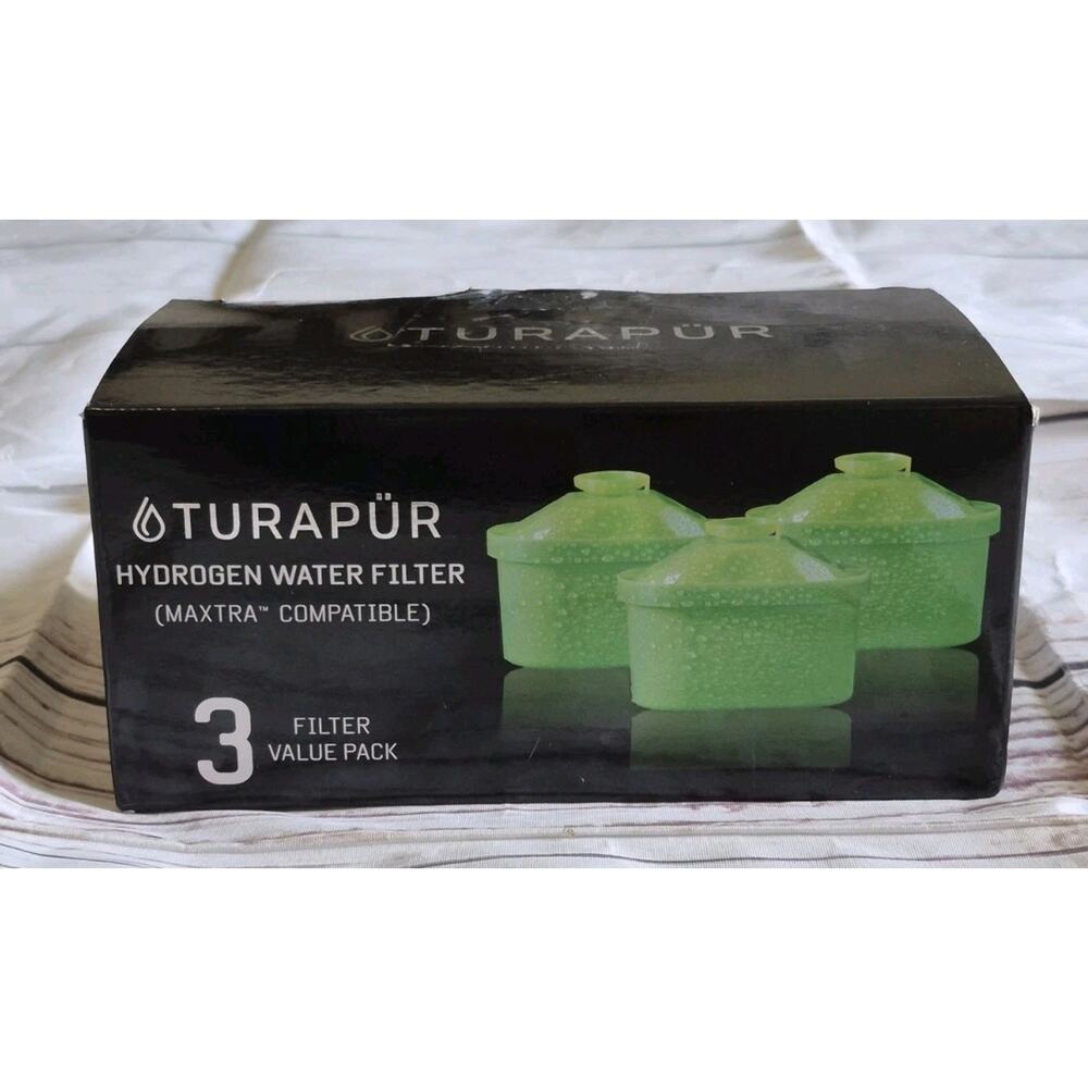 TURAPUR Hydrogen Water Filter Replacement Filters 3-Pack For Brita Maxtrat